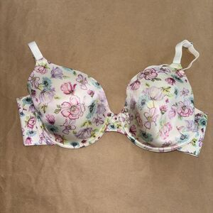 Secret Treasures Bra Size 36C Floral Lightly Lined Underwire Bonded Back